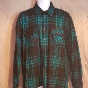 "Backpacker" Men's Vintage Blue/Black Button Down